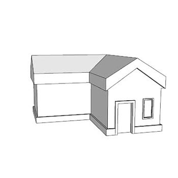 简易草图屋舍SU模型下载_sketchup草图大师SKP模型