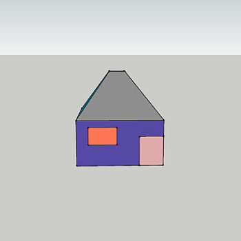 简易彩虹之家房屋SU模型下载_sketchup草图大师SKP模型