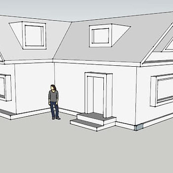 现代住宅3D草图SU模型下载_sketchup草图大师SKP模型