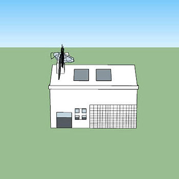 简易烟囱房屋草图SU模型下载_sketchup草图大师SKP模型