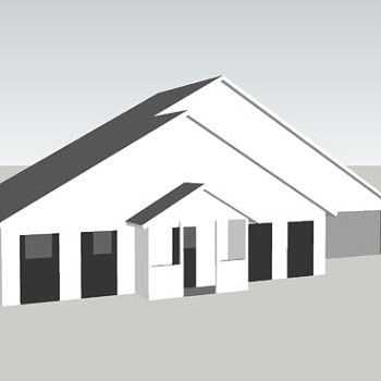 当代住宅房屋SU模型下载_sketchup草图大师SKP模型