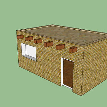 阿拉伯式小屋SU模型下载_sketchup草图大师SKP模型