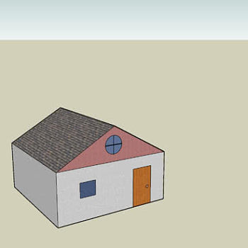 简易石屋设计SU模型下载_sketchup草图大师SKP模型