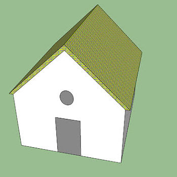 简易门窗房屋SU模型下载_sketchup草图大师SKP模型