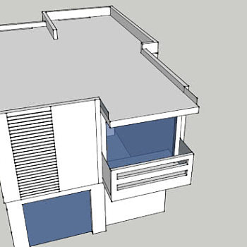 简朴复式住宅SU模型下载_sketchup草图大师SKP模型