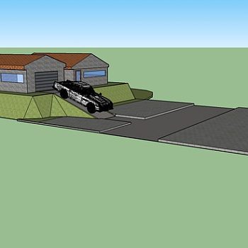 山上的基本住宅SU模型下载_sketchup草图大师SKP模型