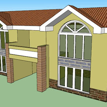 小型欧式住宅SU模型下载_sketchup草图大师SKP模型