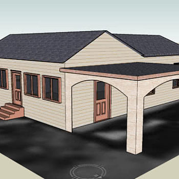 日内瓦镇房屋住宅SU模型下载_sketchup草图大师SKP模型