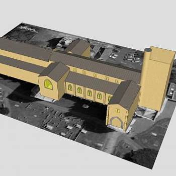 克赖斯特彻奇修道院SU模型下载_sketchup草图大师SKP模型