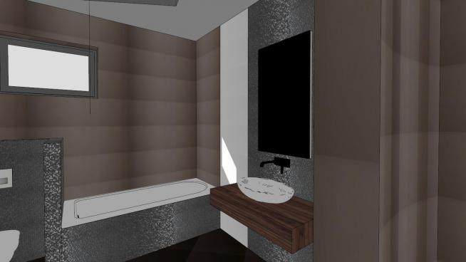 现代浴室白色卫浴SU模型下载_sketchup草图大师SKP模型