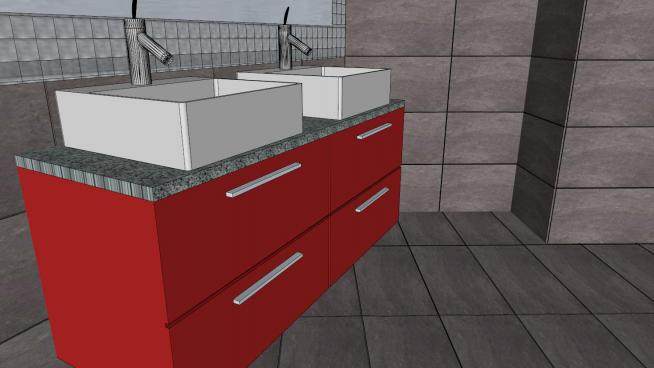 现代室内浴室装修SU模型下载_sketchup草图大师SKP模型