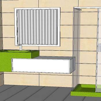 现代小型浴室淋浴SU模型下载_sketchup草图大师SKP模型