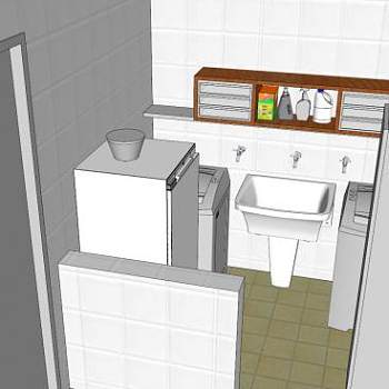 劳德室服务区卫浴装修SU模型下载_sketchup草图大师SKP模型