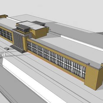 英国伯明翰市建筑学院SU模型下载_sketchup草图大师SKP模型