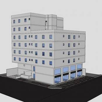 现代自建房SU模型下载_sketchup草图大师SKP模型