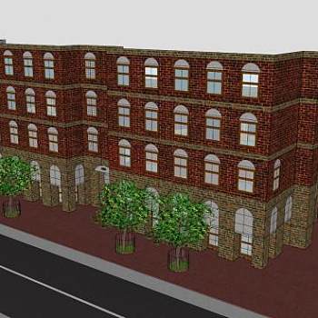 私立艺术学院建筑SU模型下载_sketchup草图大师SKP模型