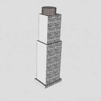 简易建筑物大楼SU模型下载_sketchup草图大师SKP模型