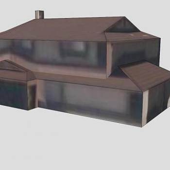 简易房屋纹理建筑SU模型下载_sketchup草图大师SKP模型