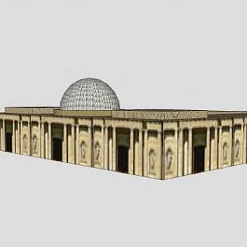 古老的寺庙建筑SU模型下载_sketchup草图大师SKP模型