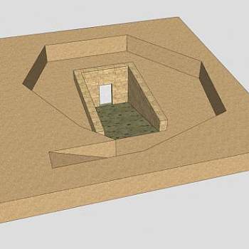 考古遗址入口建筑SU模型下载_sketchup草图大师SKP模型