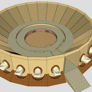 古老斗兽场建筑SU模型下载_sketchup草图大师SKP模型