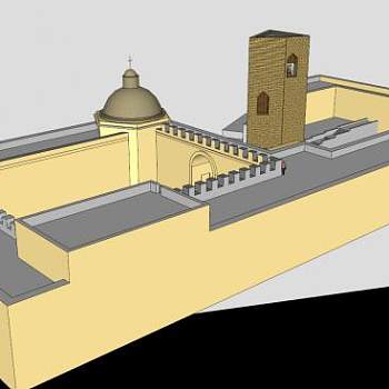 中世纪欧式建筑SU模型下载_sketchup草图大师SKP模型