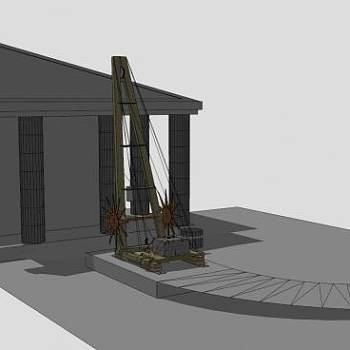 重组仿帕台农神庙建筑SU模型下载_sketchup草图大师SKP模型