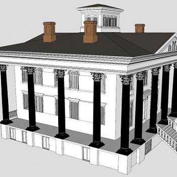 贝拉米大厦建筑SU模型下载_sketchup草图大师SKP模型