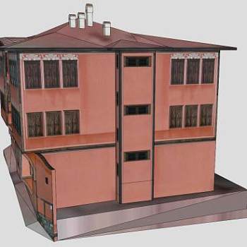 文艺复兴时期建筑房屋SU模型下载_sketchup草图大师SKP模型