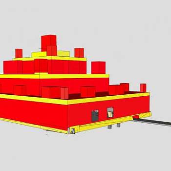 简易古建筑宫城设计SU模型下载_sketchup草图大师SKP模型