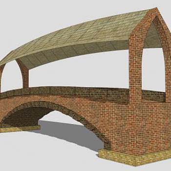 哥特式石桥SU模型下载_sketchup草图大师SKP模型