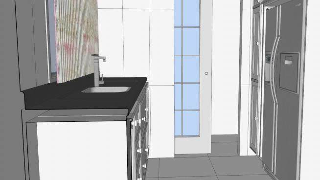 普罗旺斯室内厨房SU模型下载_sketchup草图大师SKP模型