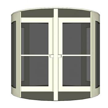 旋转玻璃门酒店大门SU模型下载_sketchup草图大师SKP模型