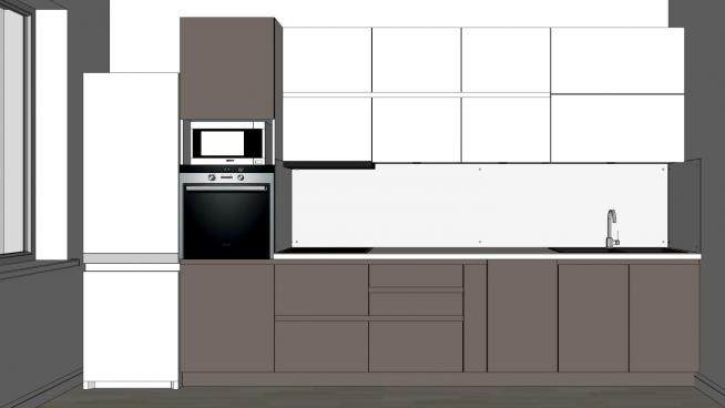 现代室内厨房装修家具SU模型下载_sketchup草图大师SKP模型