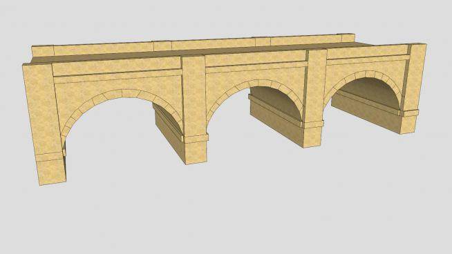 石拱桥SU模型下载_sketchup草图大师SKP模型
