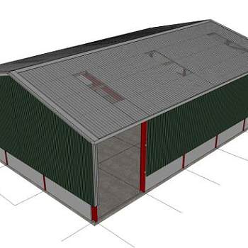 农舍农棚廊架SU模型下载_sketchup草图大师SKP模型