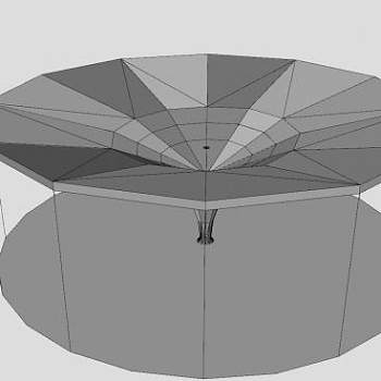 旋转木马棚架设计SU模型下载_sketchup草图大师SKP模型