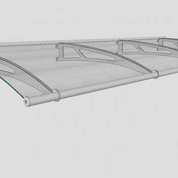 现代玻璃雨棚SU模型下载_sketchup草图大师SKP模型