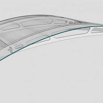 弧形玻璃遮掩雨棚SU模型下载_sketchup草图大师SKP模型