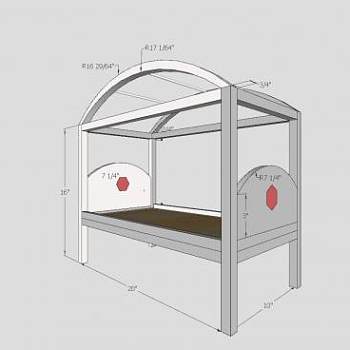 大型娃娃棚顶床SU模型下载_sketchup草图大师SKP模型