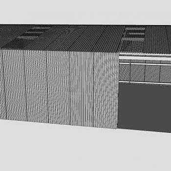 仓库钢桁架设计SU模型下载_sketchup草图大师SKP模型