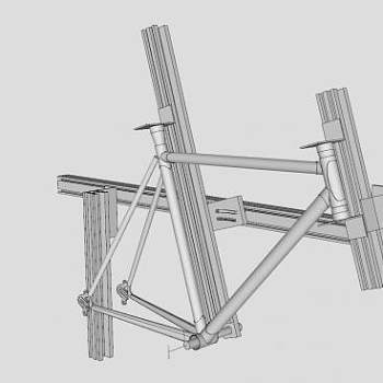 自行车架夹具SU模型下载_sketchup草图大师SKP模型