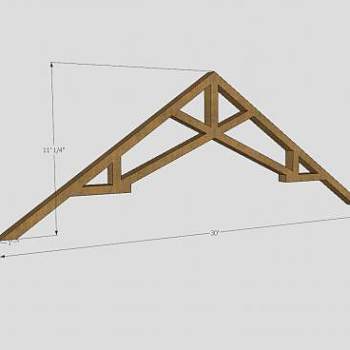 房屋剪型桁架SU模型下载_sketchup草图大师SKP模型