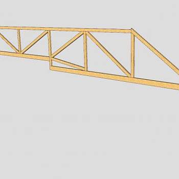 三角形屋顶桁架SU模型下载_sketchup草图大师SKP模型