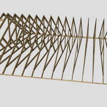 屋顶桁架SU模型下载_sketchup草图大师SKP模型