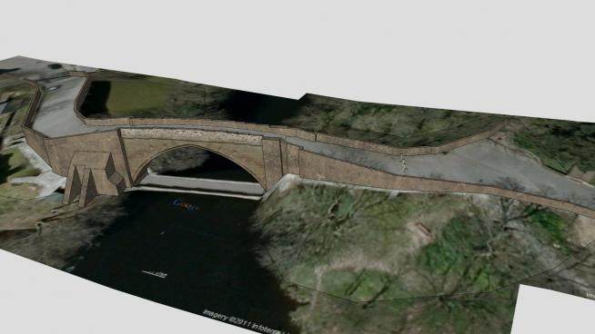 中世纪石拱桥SU模型下载_sketchup草图大师SKP模型
