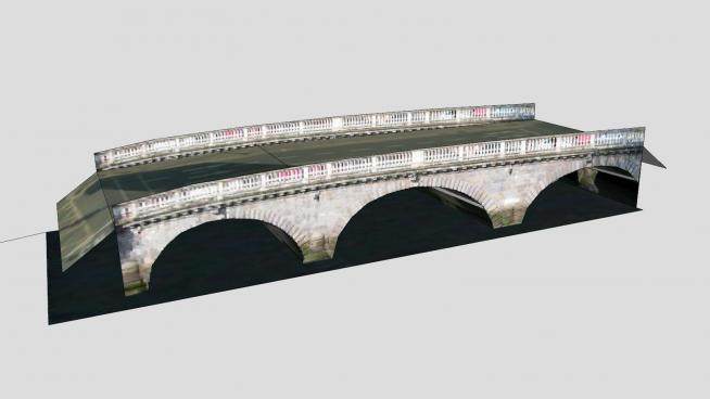 铸石公路拱桥SU模型下载_sketchup草图大师SKP模型