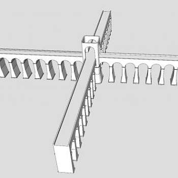 十字高架桥梁架SU模型下载_sketchup草图大师SKP模型