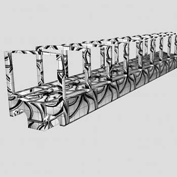 铁路纹理架桥设计SU模型下载_sketchup草图大师SKP模型