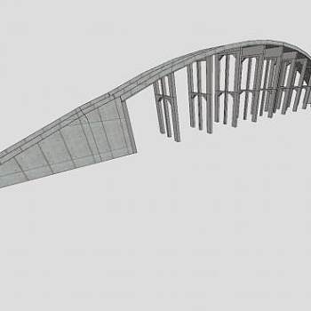 梁架公路拱桥SU模型下载_sketchup草图大师SKP模型